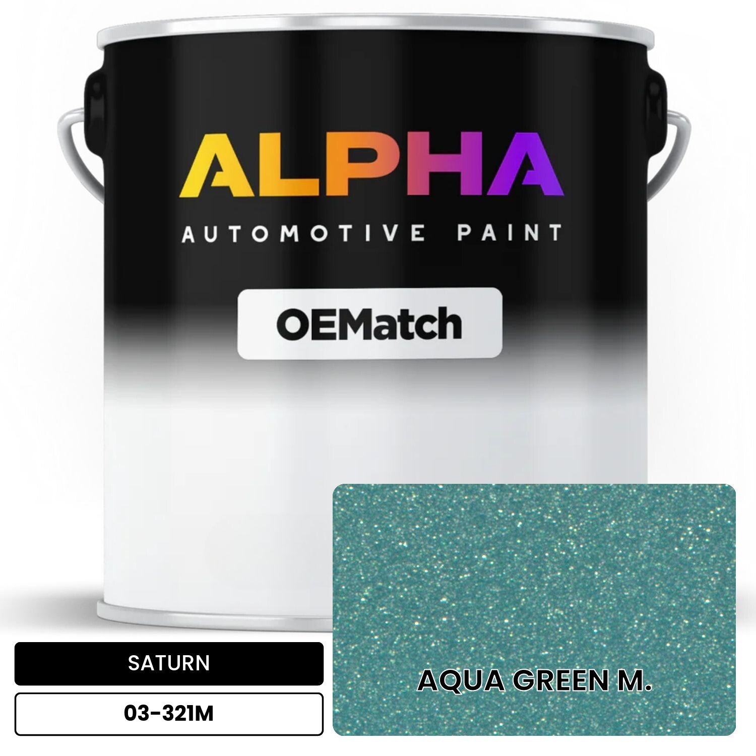 SATURN AQUA GREEN M. 03-321M OEMatch Basecoat