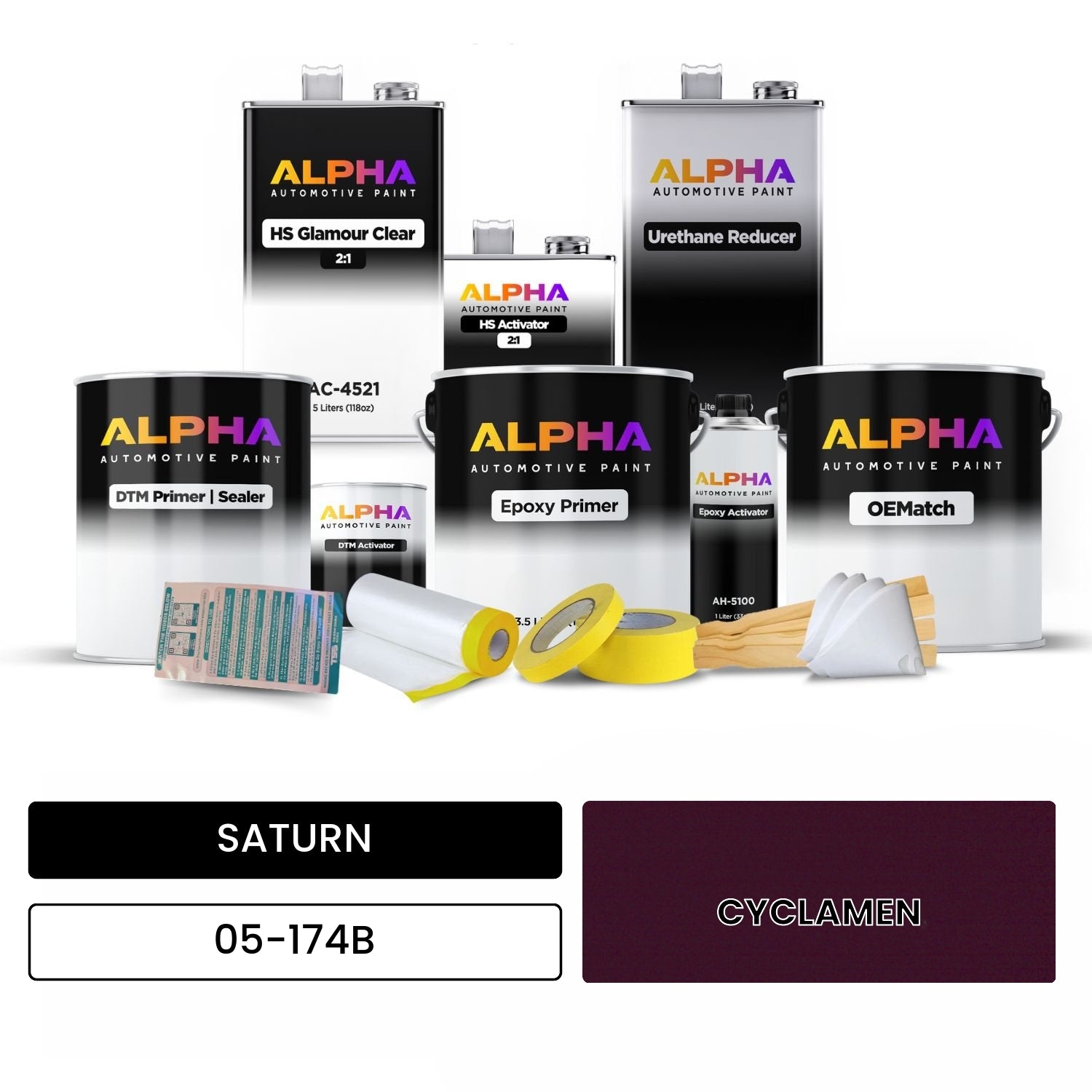 SATURN CYCLAMEN 05-174B OEMatch Vehicle Paint Kit