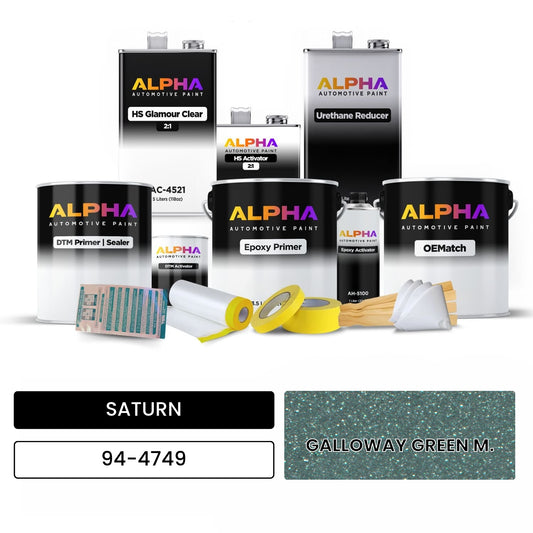 SATURN GALLOWAY GREEN M. 94-4749 OEMatch Vehicle Paint Kit