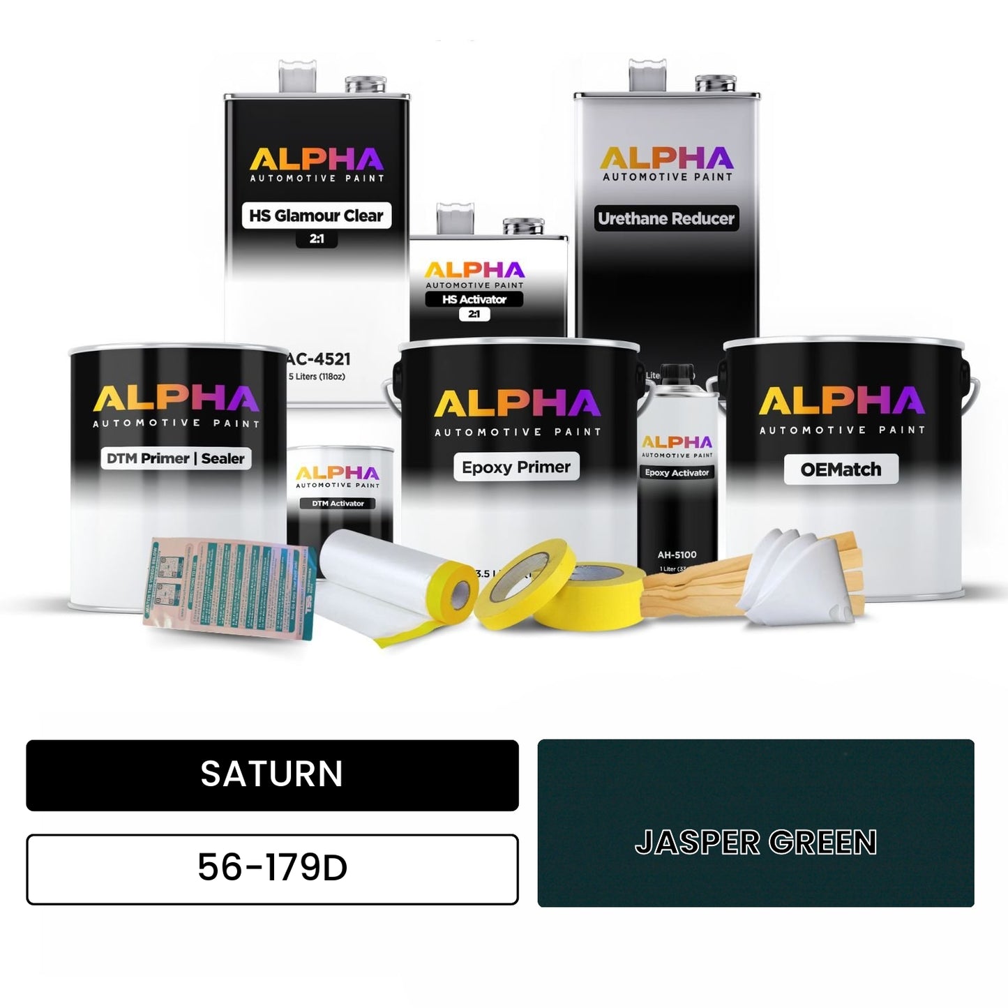 SATURN JASPER GREEN 56-179D OEMatch Vehicle Paint Kit