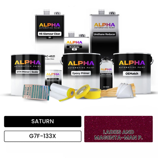 SATURN LADIES AND MAGENTA-MAN P. G7F-133X OEMatch Vehicle Paint Kit