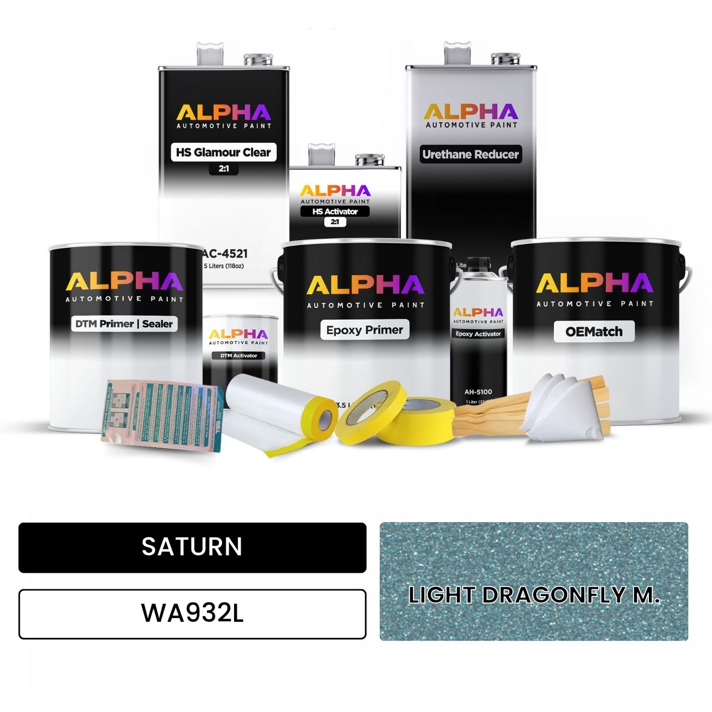 SATURN LIGHT DRAGONFLY M. WA932L OEMatch Vehicle Paint Kit