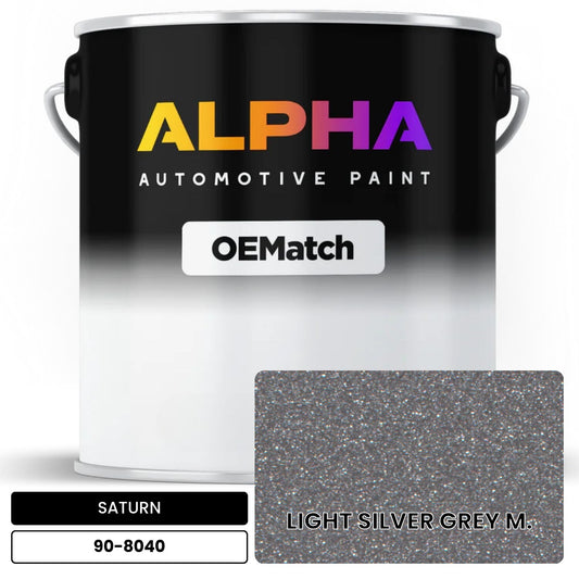 SATURN LIGHT SILVER GREY M. 90-8040 OEMatch Basecoat