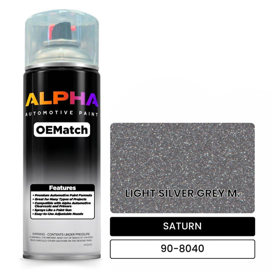 SATURN LIGHT SILVER GREY M. 90-8040 OEMatch Spraycan