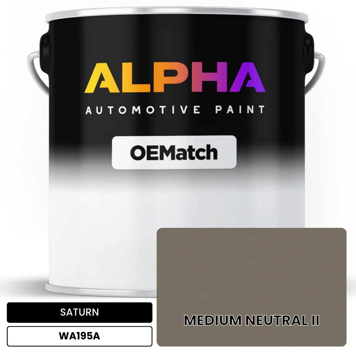 SATURN MEDIUM NEUTRAL II WA195A OEMatch Basecoat