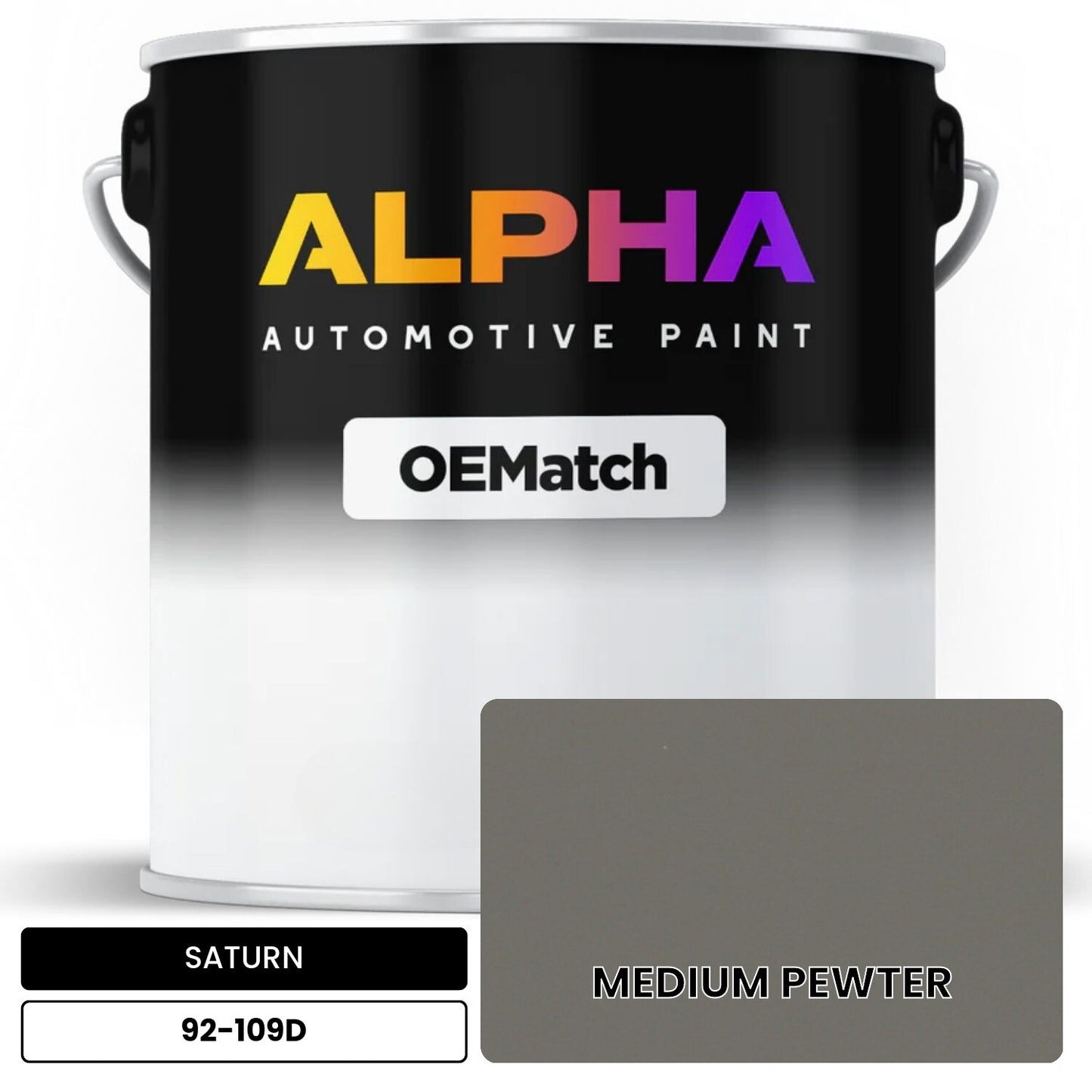 SATURN MEDIUM PEWTER 92-109D OEMatch Basecoat