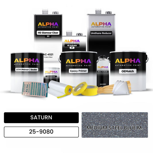 SATURN MEDIUM STEEL BLUE M. 25-9080 OEMatch Vehicle Paint Kit
