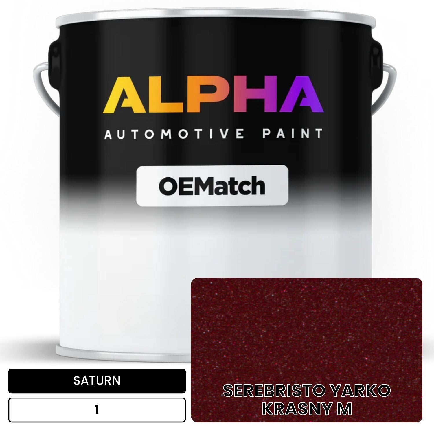 SATURN SEREBRISTO YARKO KRASNY M 1 OEMatch Basecoat