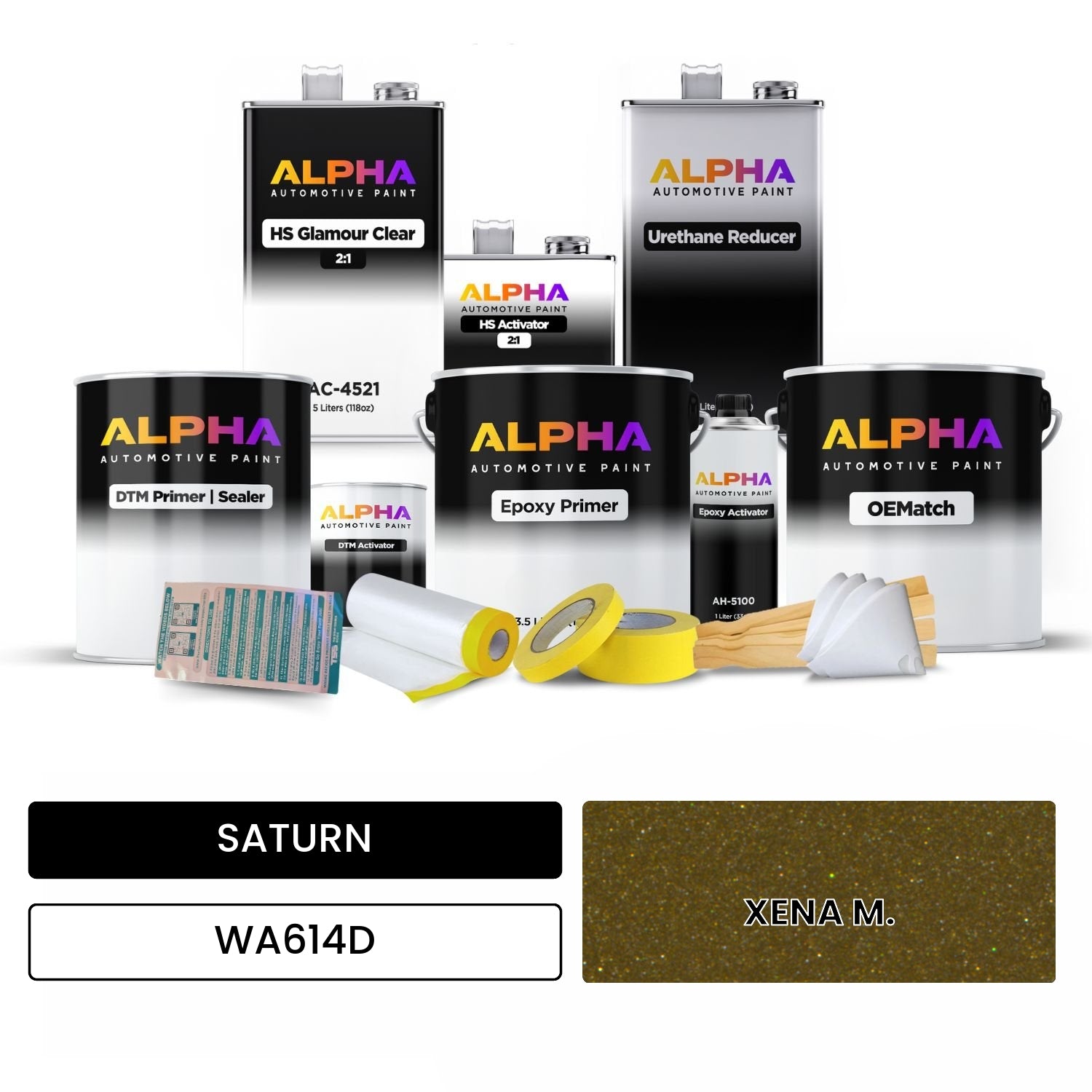 SATURN XENA M. WA614D OEMatch Vehicle Paint Kit