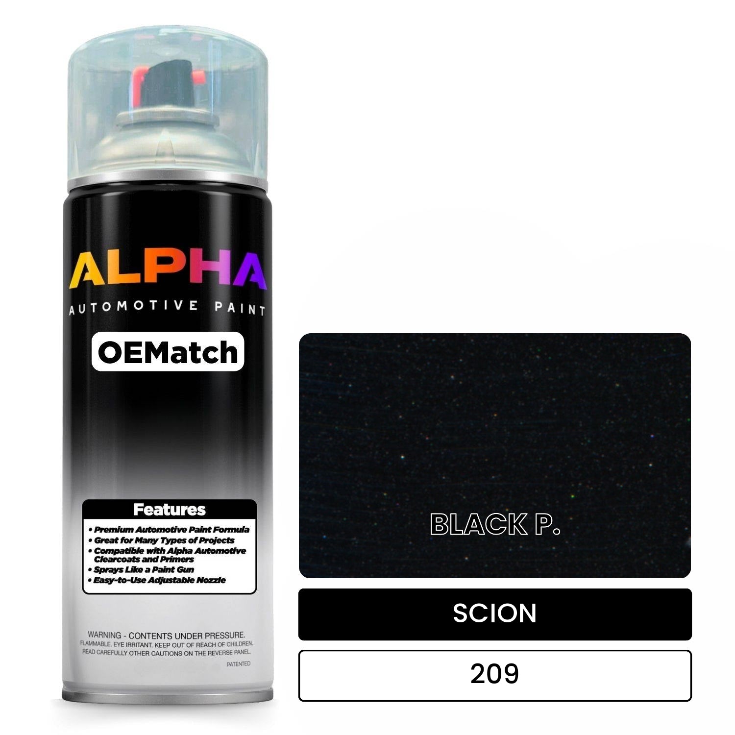 SCION BLACK P. 209 OEMatch Spraycan