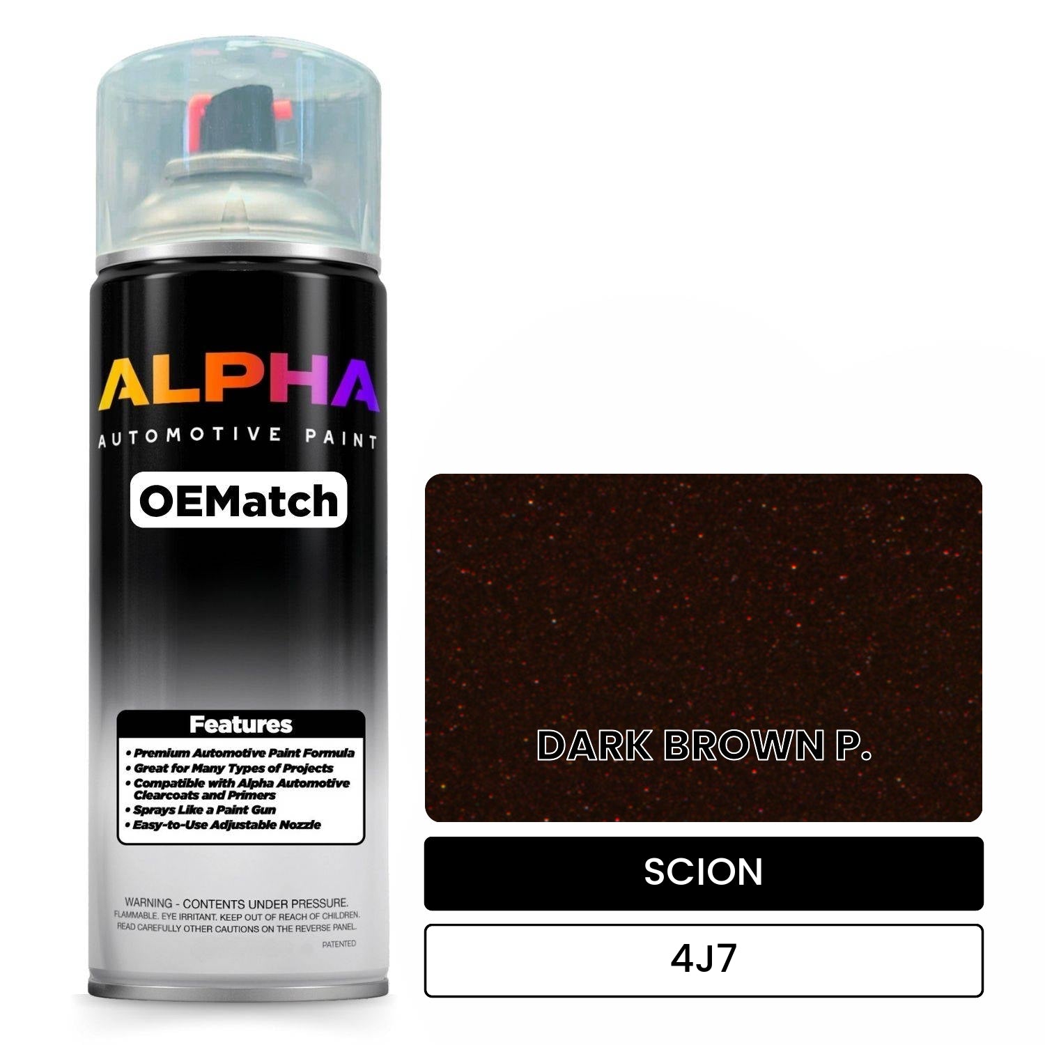 SCION DARK BROWN P. 4J7 OEMatch Spraycan