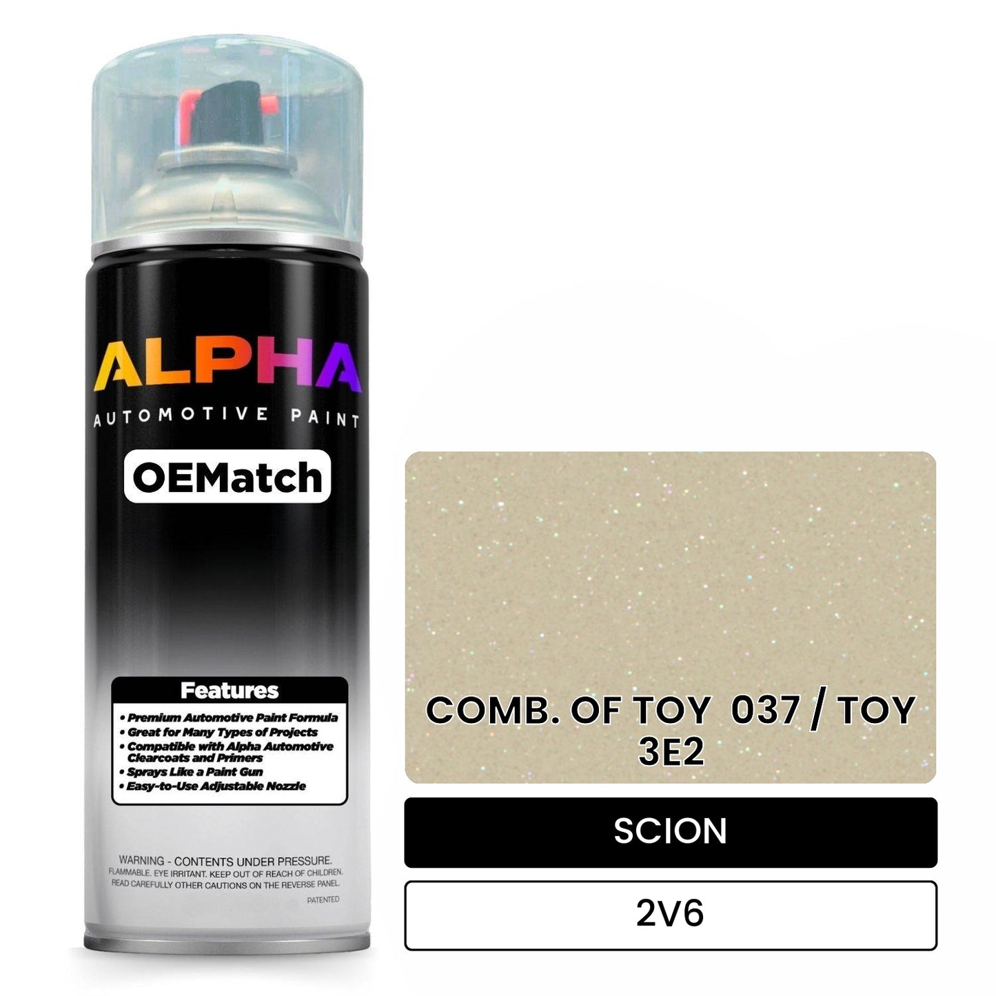 SCION COMB. OF TOY  037 / TOY  3E2 2V6 OEMatch Spraycan