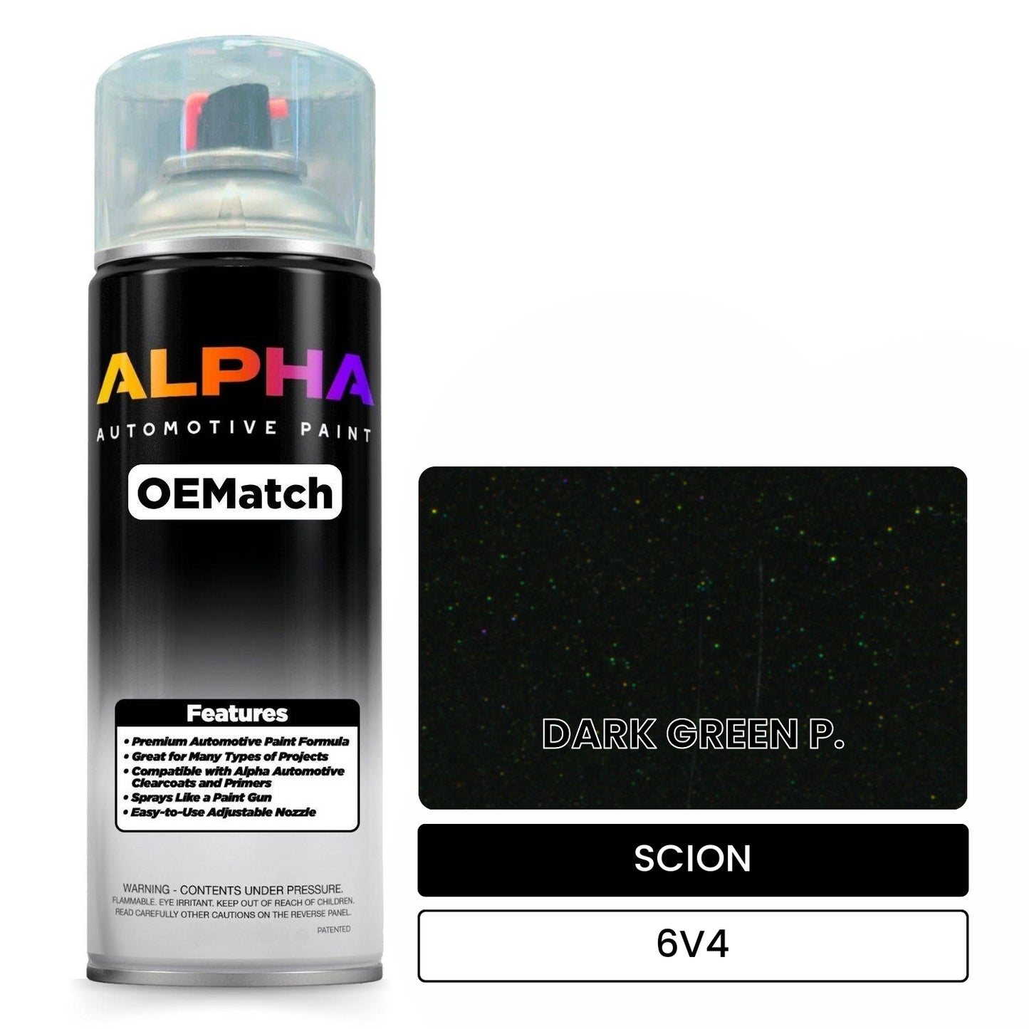 SCION DARK GREEN P. 6V4 OEMatch Spraycan