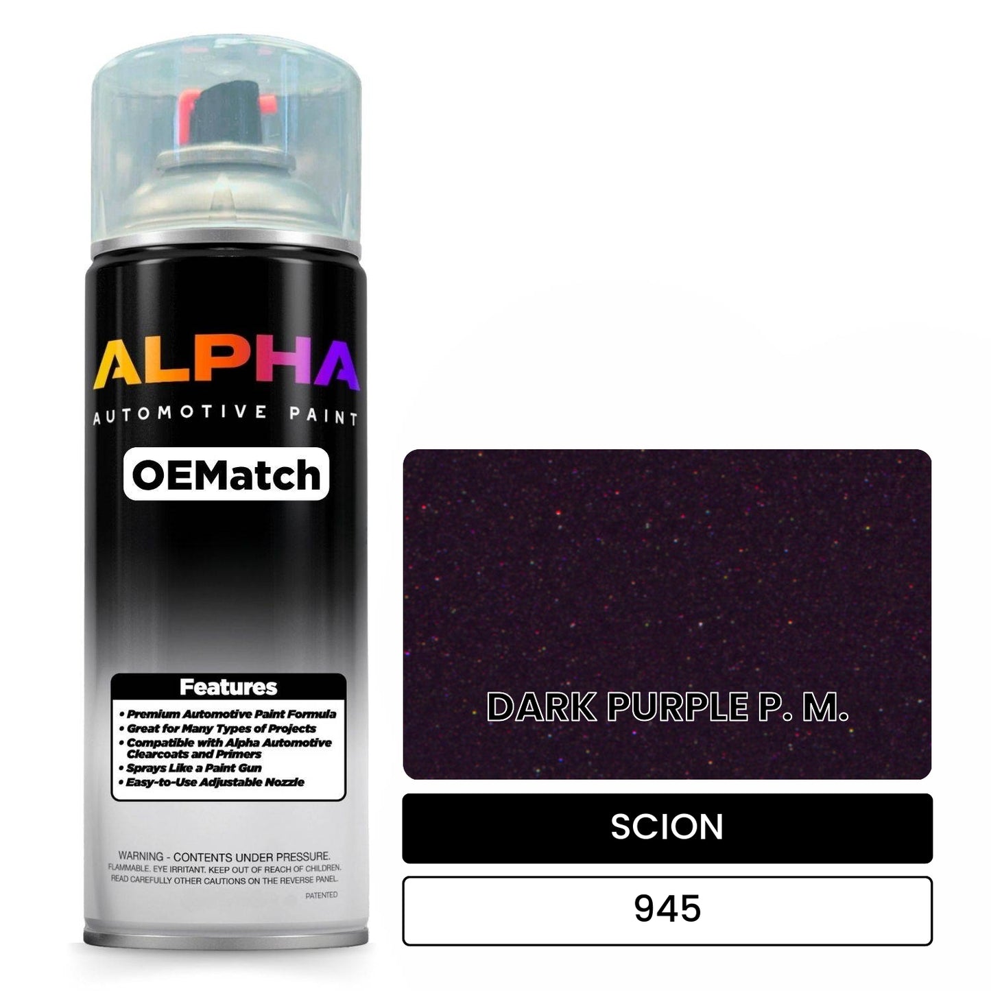 SCION DARK PURPLE P. M. 945 OEMatch Spraycan
