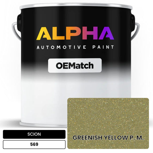 SCION GREENISH YELLOW P. M. 569 OEMatch Basecoat