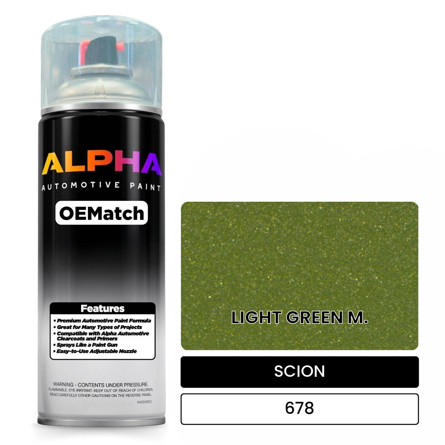 SCION LIGHT GREEN M. 678 OEMatch Spraycan