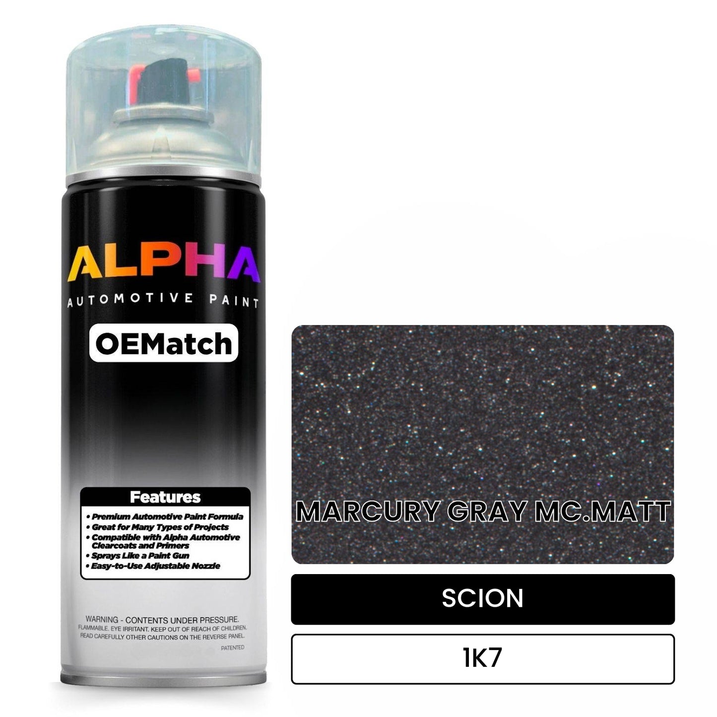 SCION MARCURY GRAY MC.MATT 1K7 OEMatch Spraycan