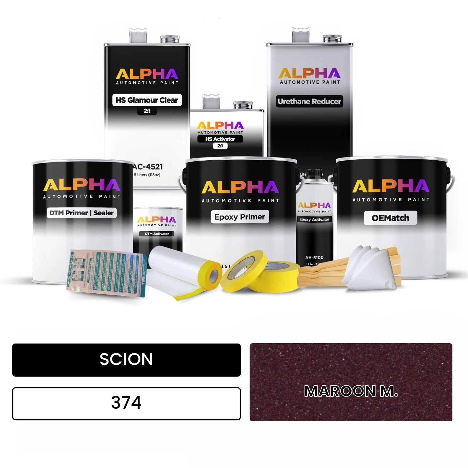 SCION MAROON M. 374 OEMatch Vehicle Paint Kit