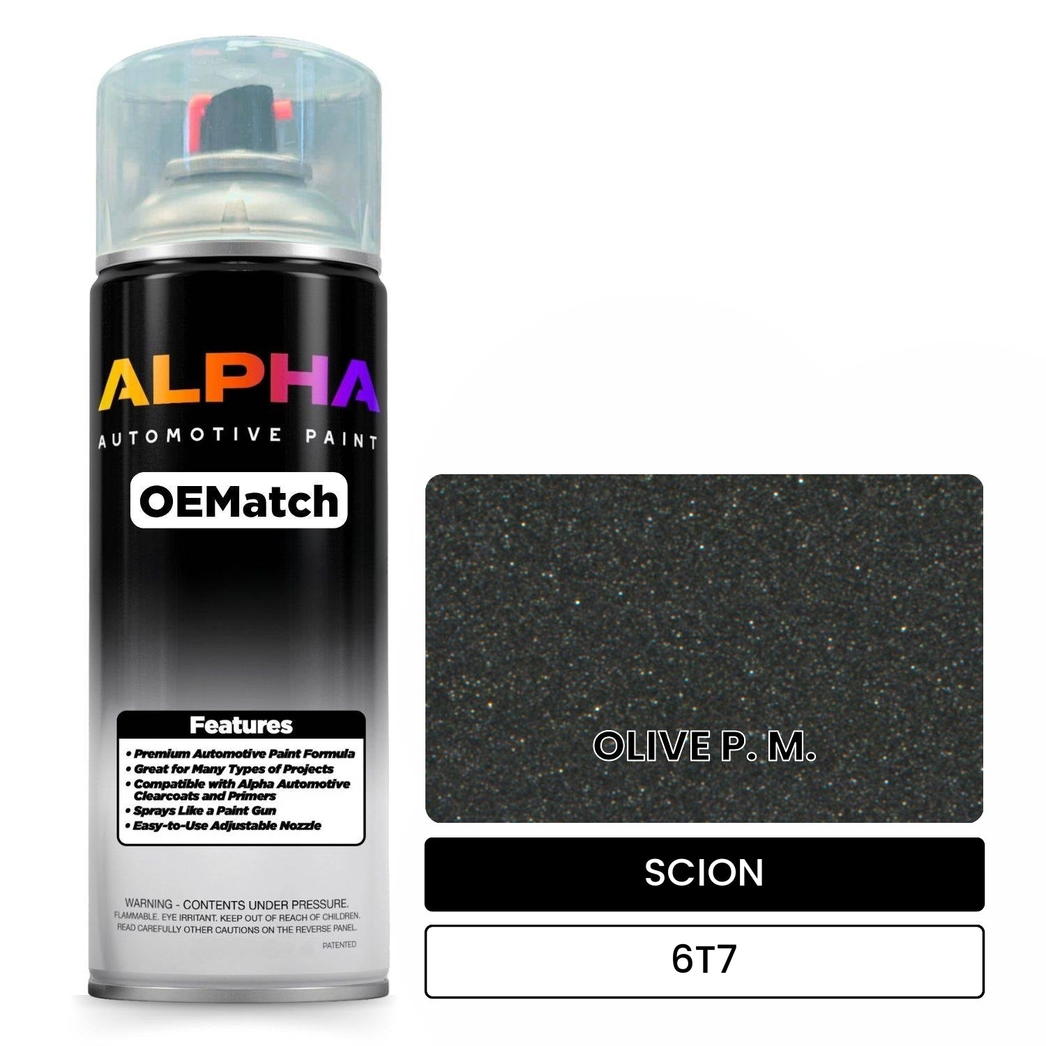 SCION OLIVE P. M. 6T7 OEMatch Spraycan