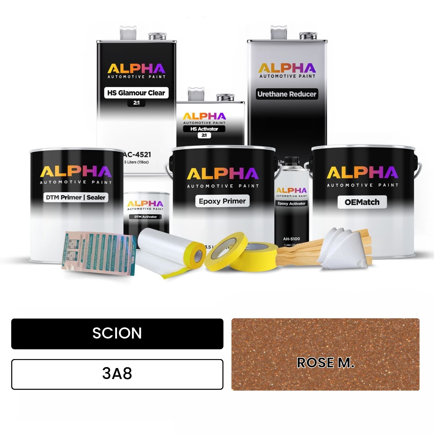 SCION ROSE M. 3A8 OEMatch Vehicle Paint Kit