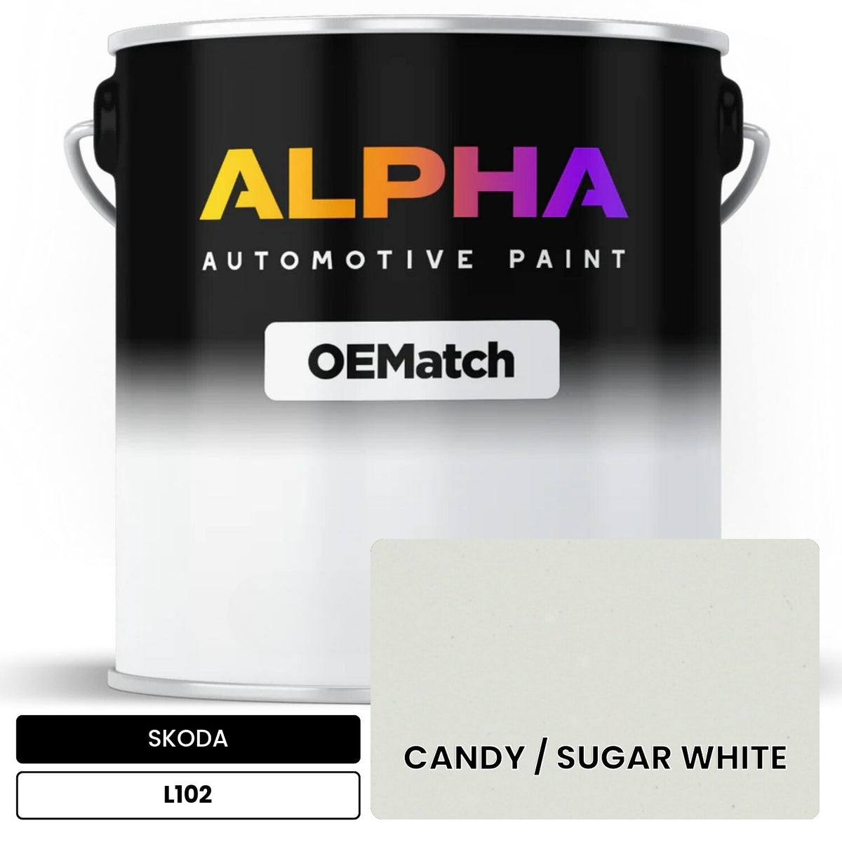 SKODA CANDY / SUGAR WHITE L102 OEMatch Basecoat