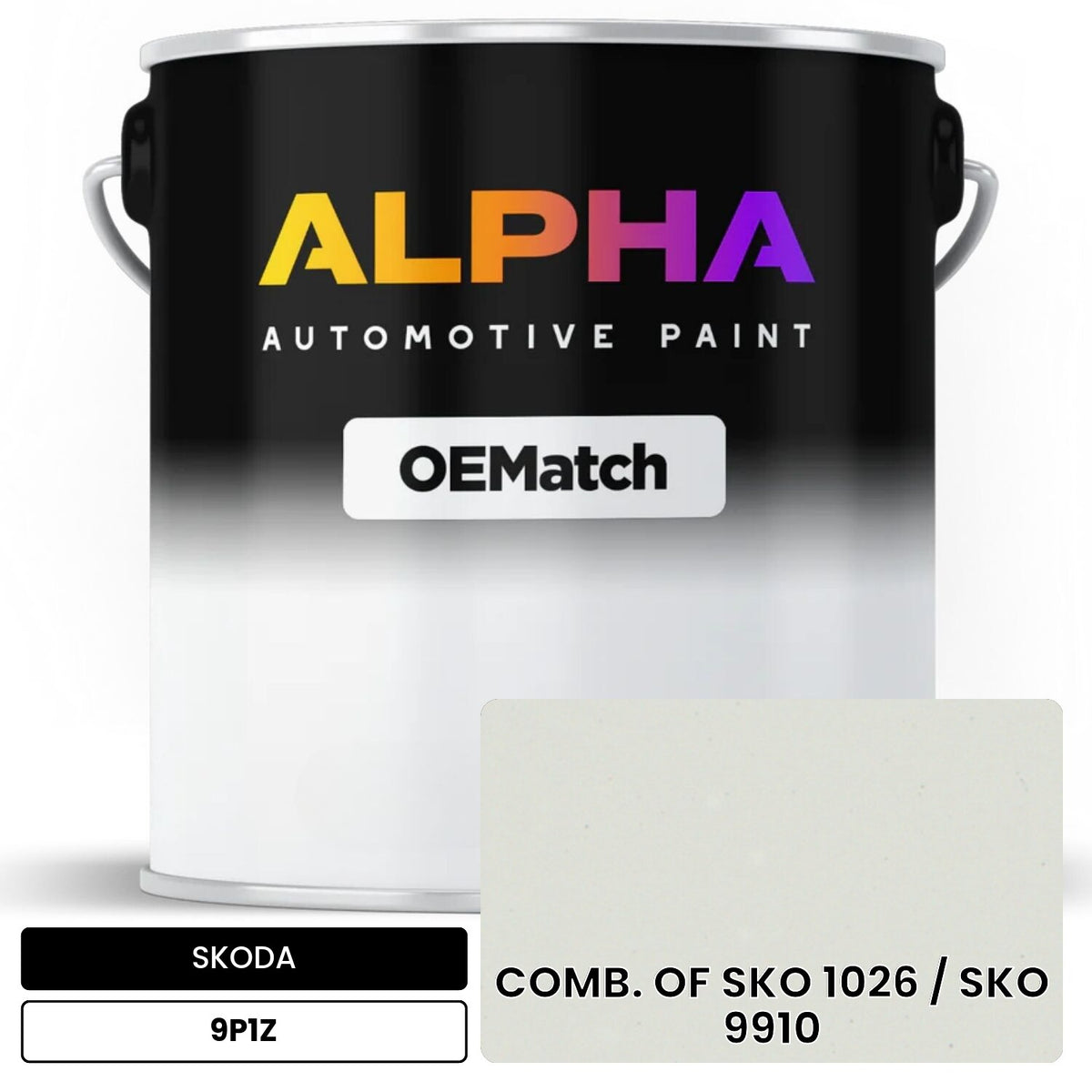 SKODA COMB. OF SKO 1026 / SKO 9910 9P1Z OEMatch Basecoat