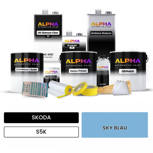 SKODA SKY BLAU S5K OEMatch Vehicle Paint Kit