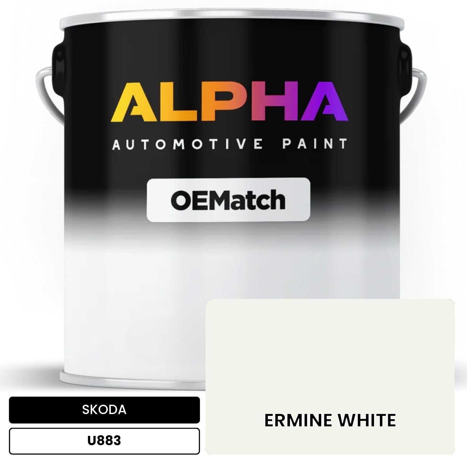 SKODA ERMINE WHITE U883 OEMatch Basecoat
