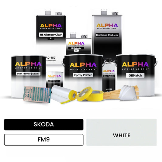 SKODA WHITE FM9 OEMatch Vehicle Paint Kit