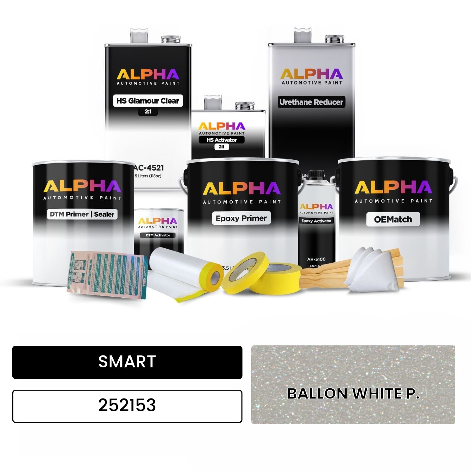 SMART BALLON WHITE P. 252153 OEMatch Vehicle Paint Kit