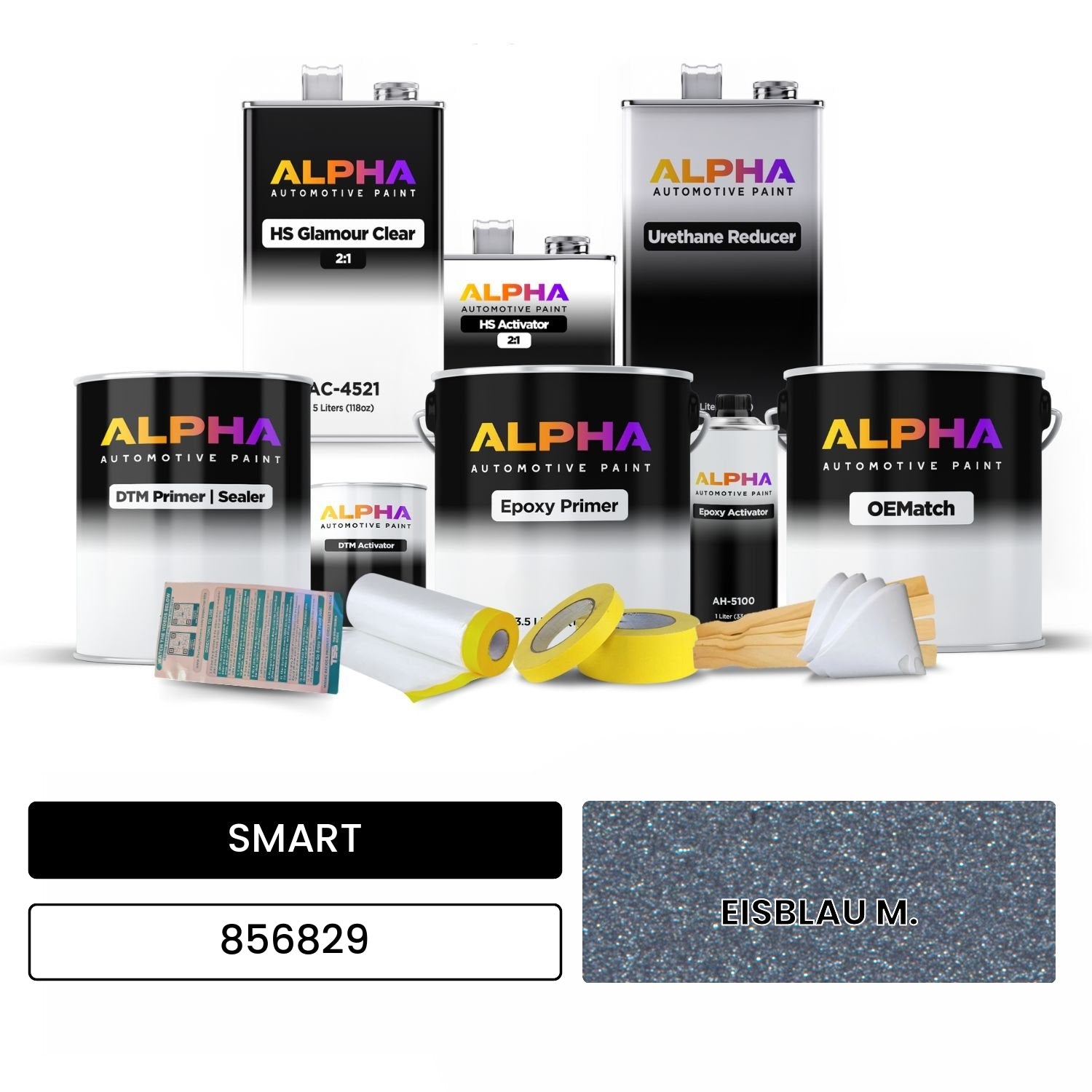 SMART EISBLAU M. 856829 OEMatch Vehicle Paint Kit
