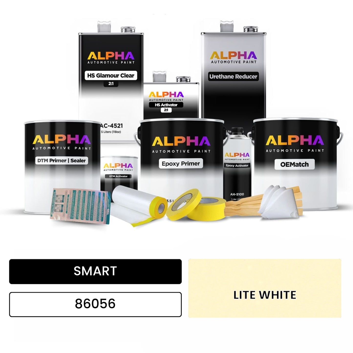 SMART LITE WHITE 86056 OEMatch Vehicle Paint Kit