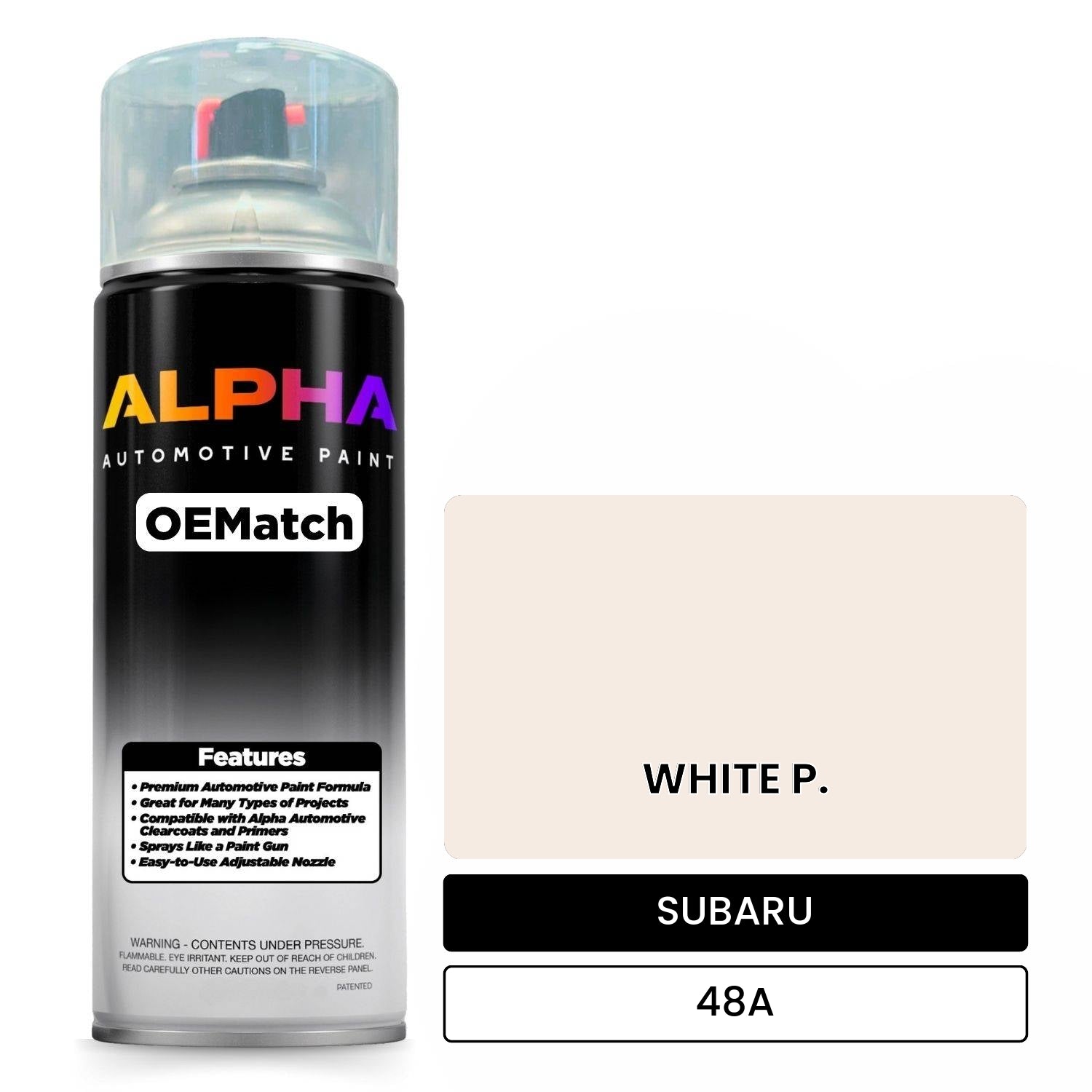 SUBARU WHITE P. 48A OEMatch Spraycan