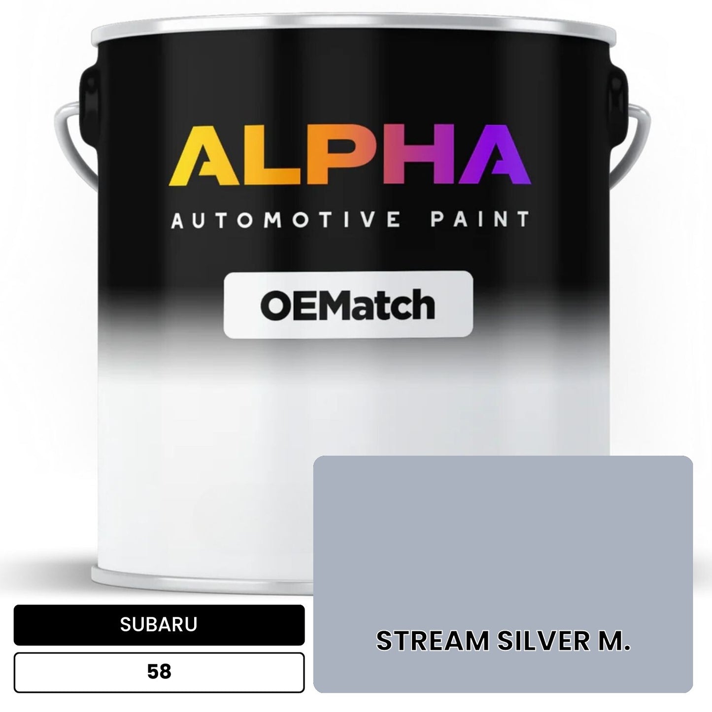 SUBARU STREAM SILVER M. 58 OEMatch Basecoat