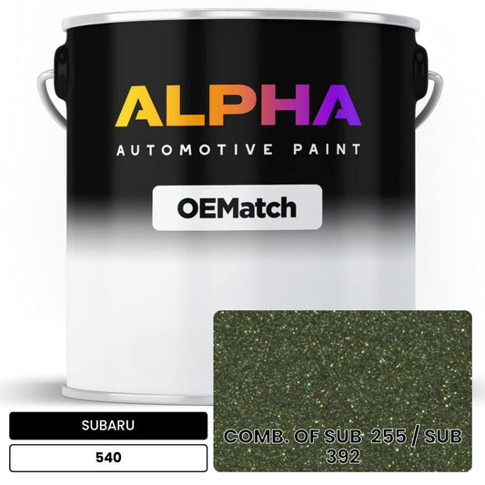 SUBARU COMB. OF SUB  255 / SUB  392 540 OEMatch Basecoat