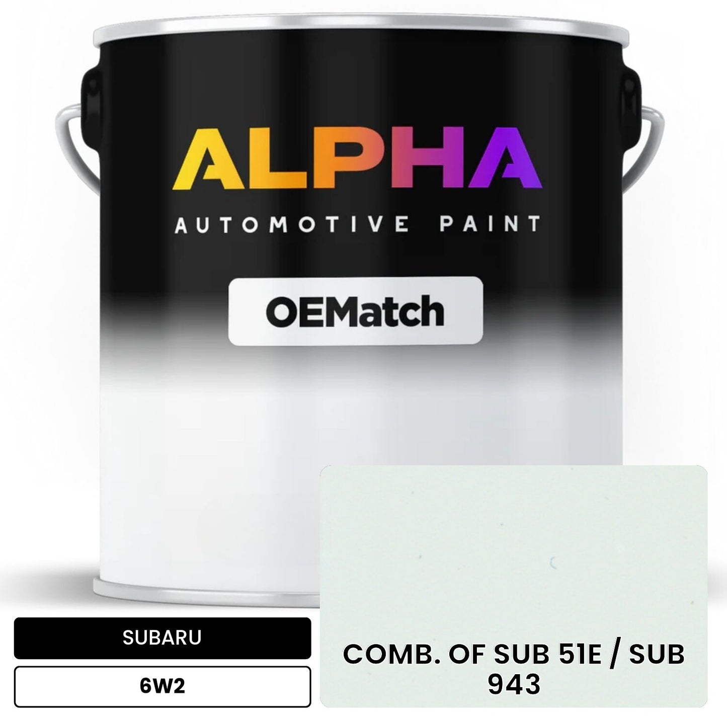 SUBARU COMB. OF SUB 51E / SUB 943 6W2 OEMatch Basecoat