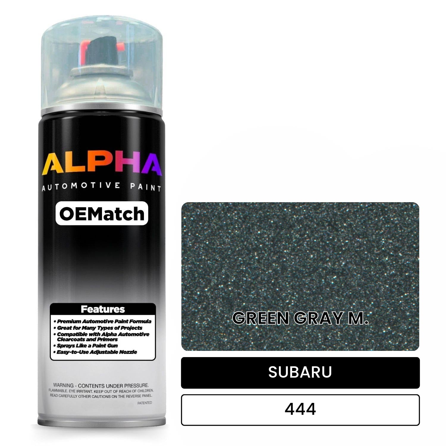 SUBARU GREEN GRAY M. 444 OEMatch Spraycan