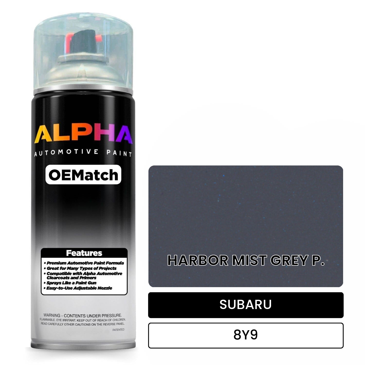 SUBARU HARBOR MIST GREY P. 8Y9 OEMatch Spraycan