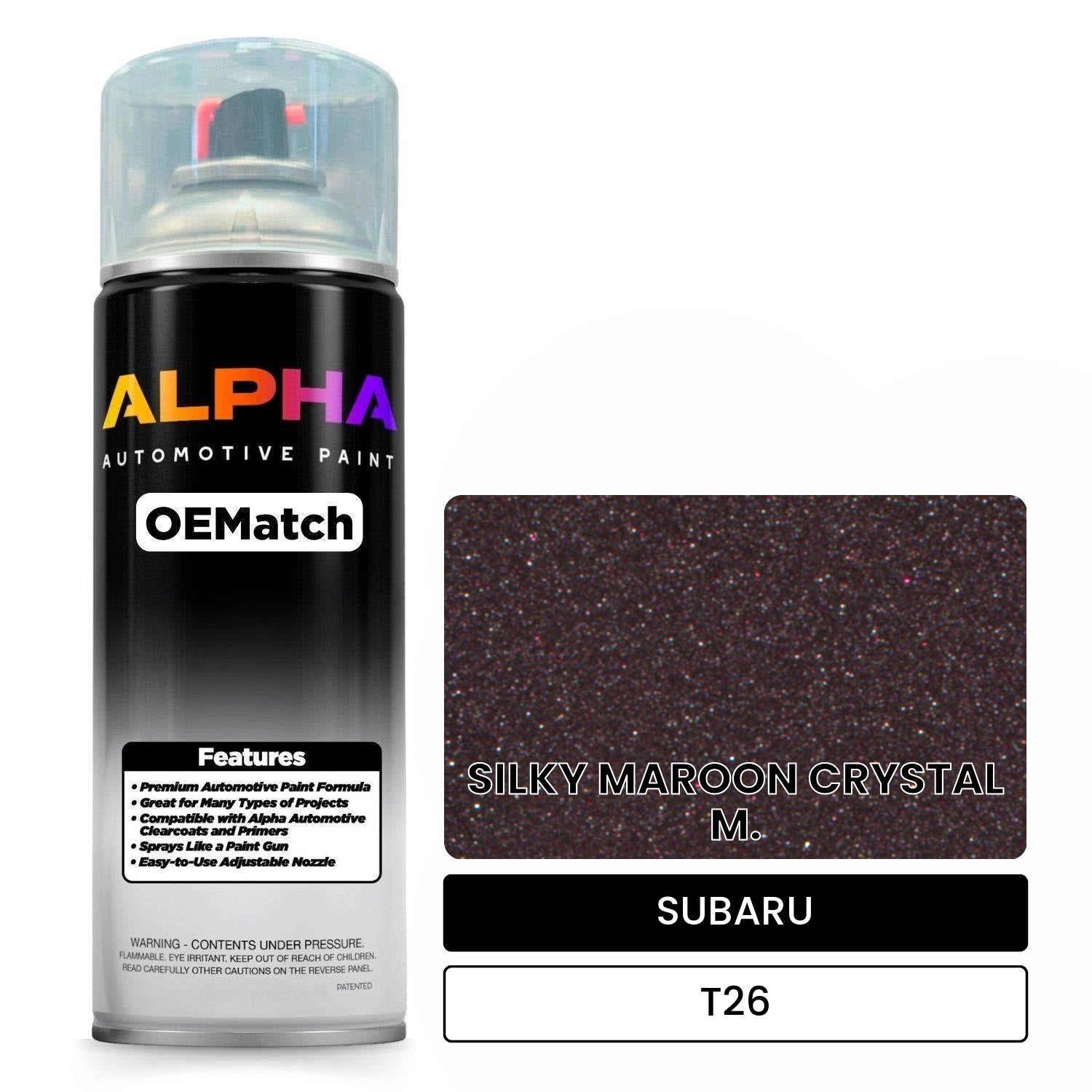 SUBARU SILKY MAROON CRYSTAL M. T26 OEMatch Spraycan