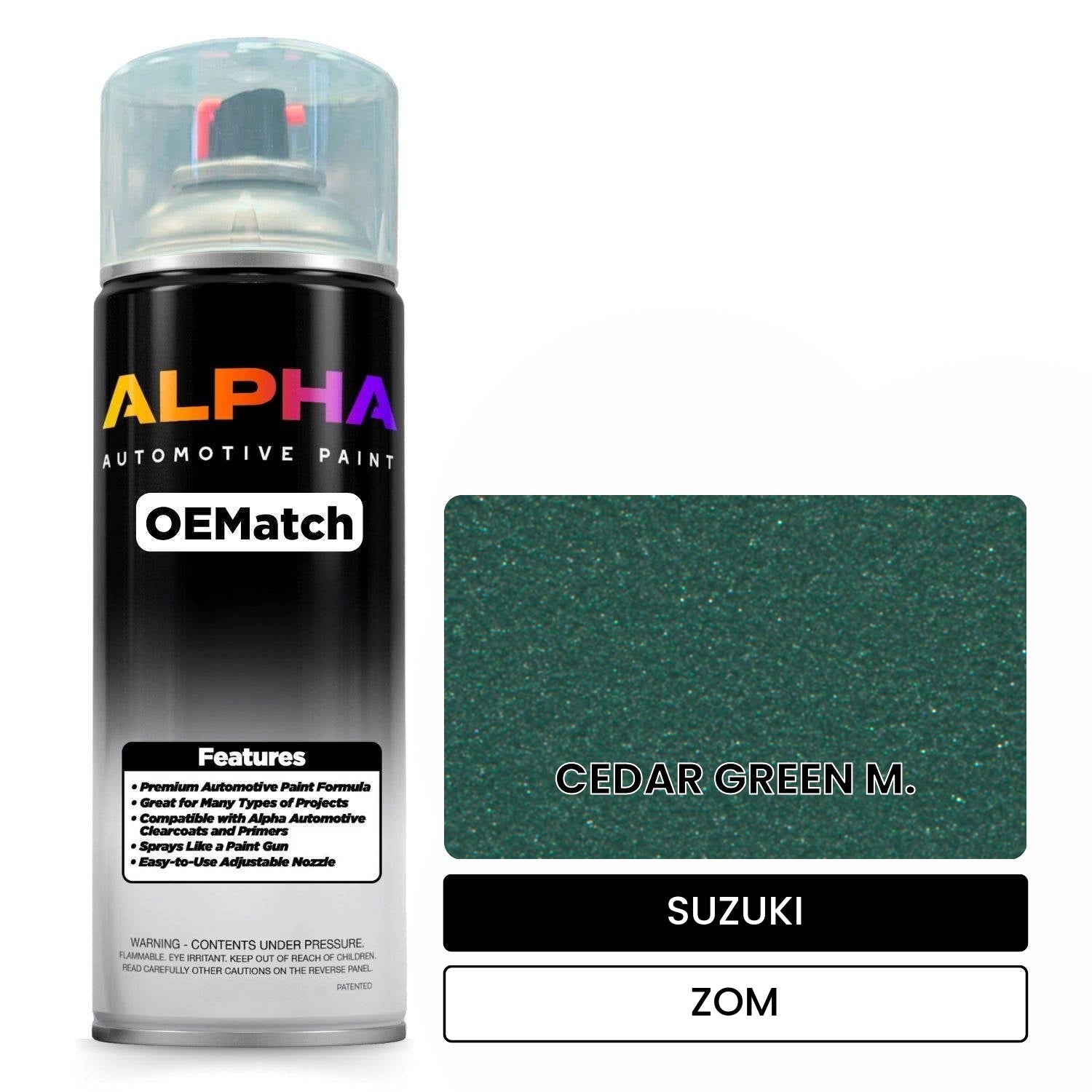 SUZUKI CEDAR GREEN M. ZOM OEMatch Spraycan