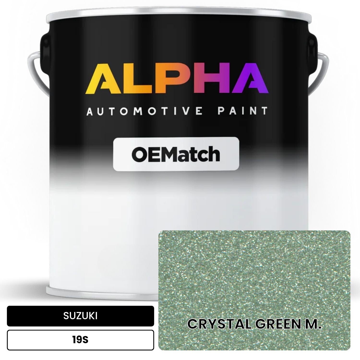 SUZUKI CRYSTAL GREEN M. 19S OEMatch Basecoat