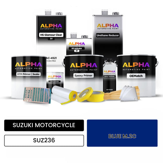 SUZUKI MOTORCYCLE BLUE M.2C SUZ236 OEMatch Vehicle Paint Kit