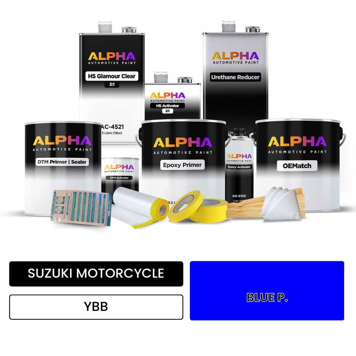 SUZUKI MOTORCYCLE BLUE P. YBB OEMatch Vehicle Paint Kit