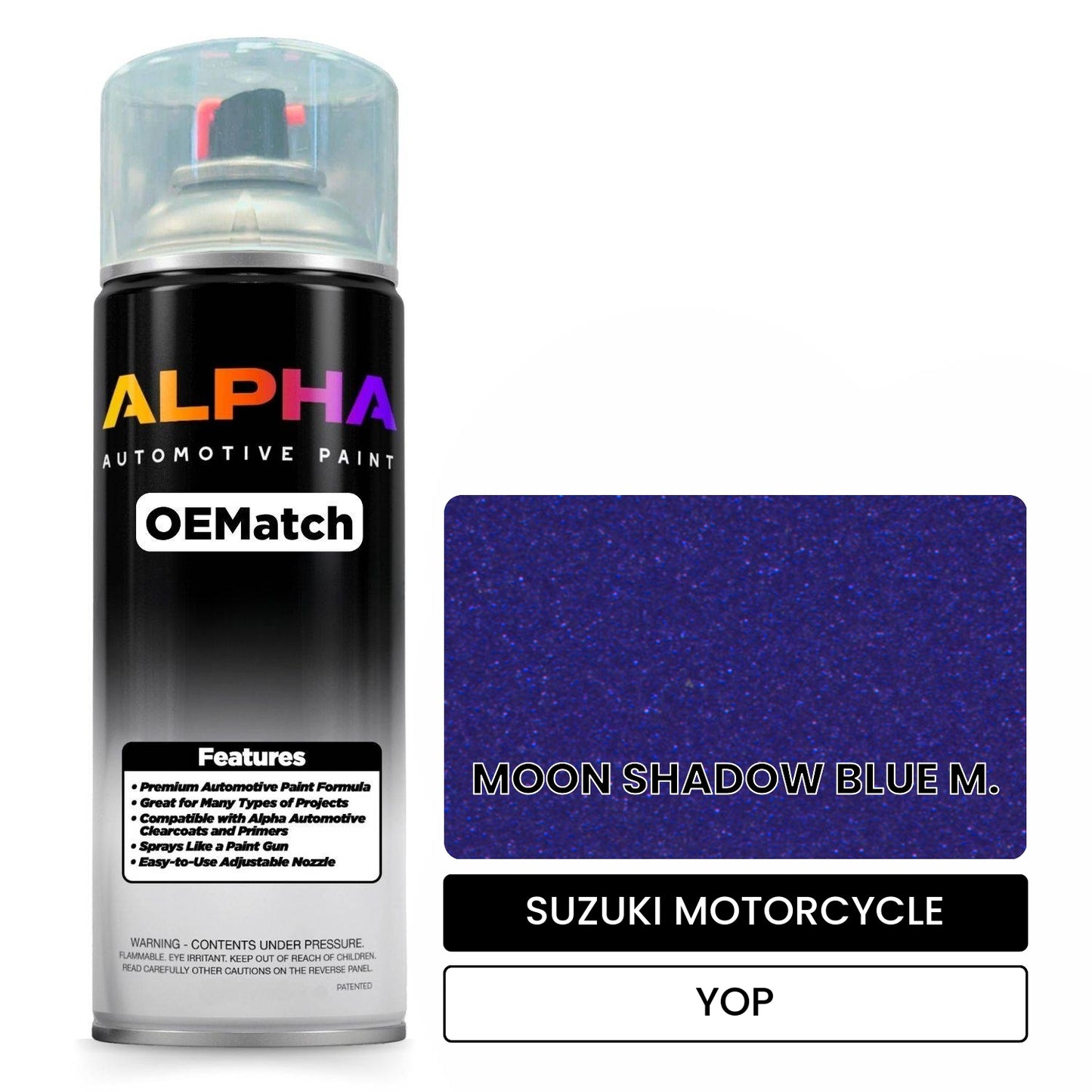 SUZUKI MOTORCYCLE MOON SHADOW BLUE M. YOP OEMatch Spraycan