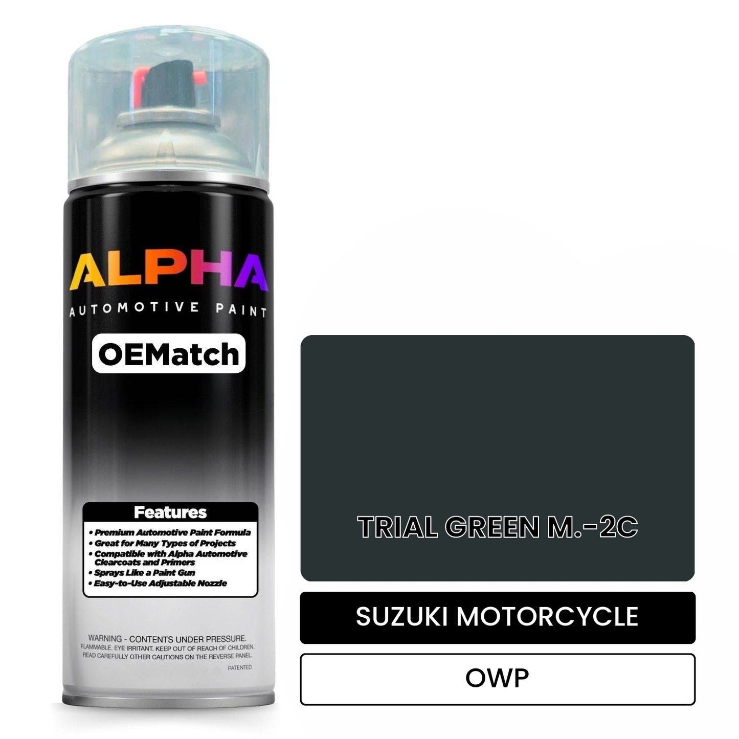 SUZUKI MOTORCYCLE TRIAL GREEN M.-2C OWP OEMatch Spraycan