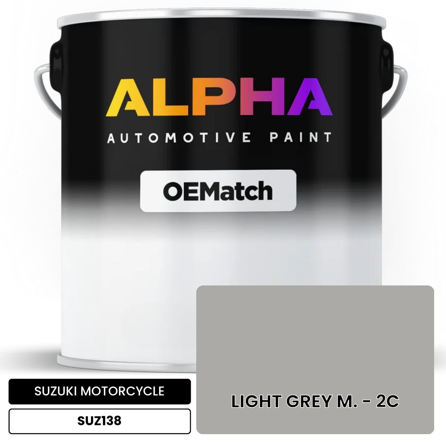 SUZUKI MOTORCYCLE LIGHT GREY M. - 2C SUZ138 OEMatch Basecoat