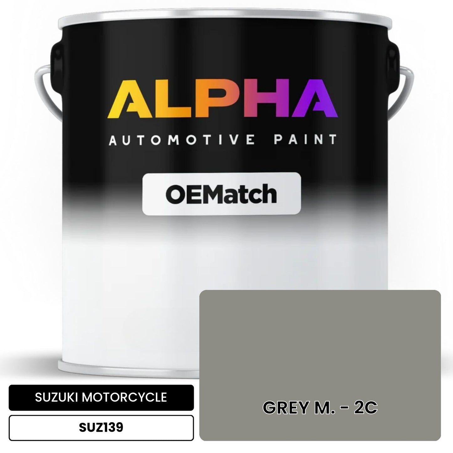 SUZUKI MOTORCYCLE GREY M. - 2C SUZ139 OEMatch Basecoat