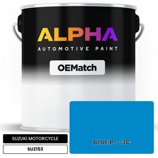 SUZUKI MOTORCYCLE BLUE P. - 3C SUZ153 OEMatch Basecoat