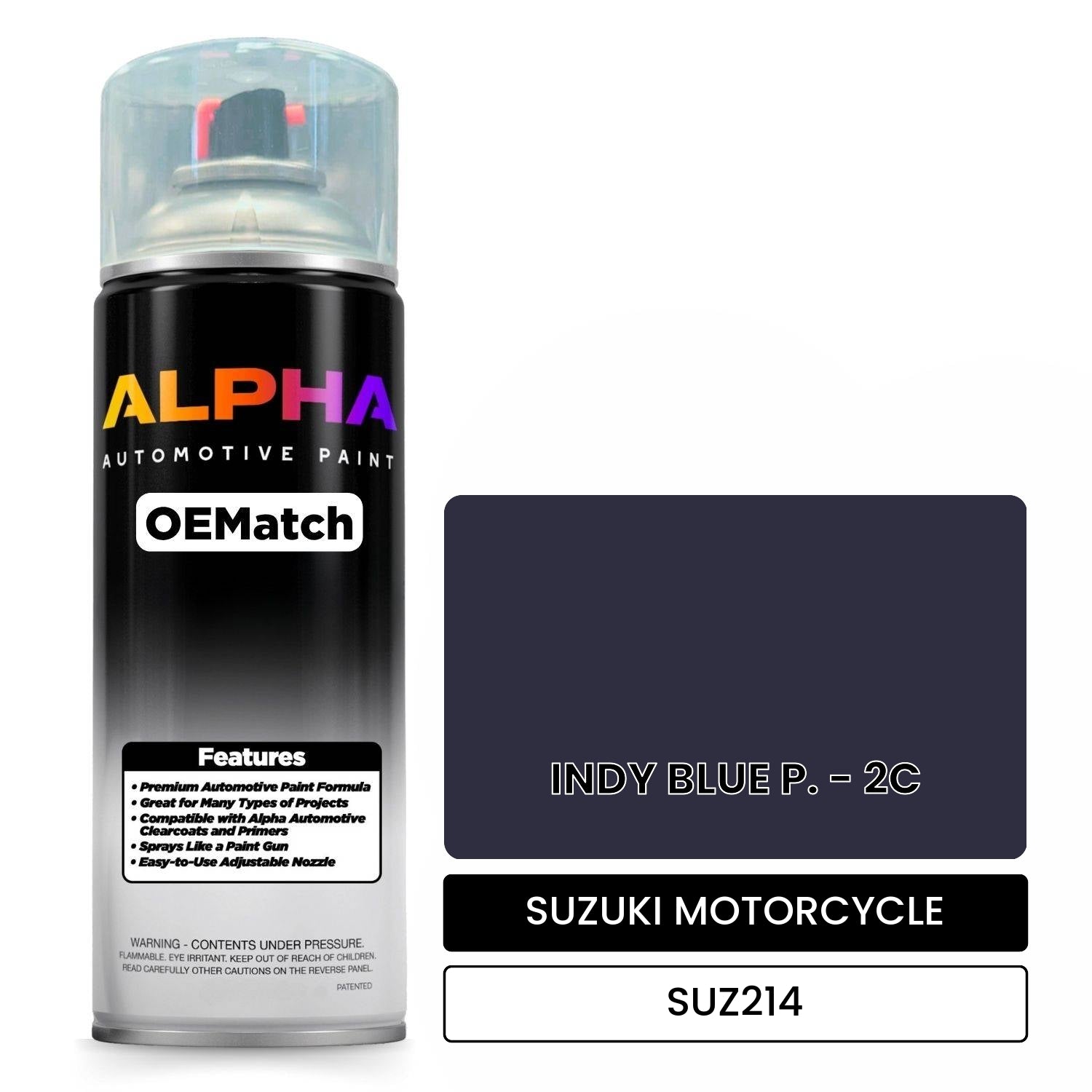 SUZUKI MOTORCYCLE INDY BLUE P. - 2C SUZ214 OEMatch Spraycan