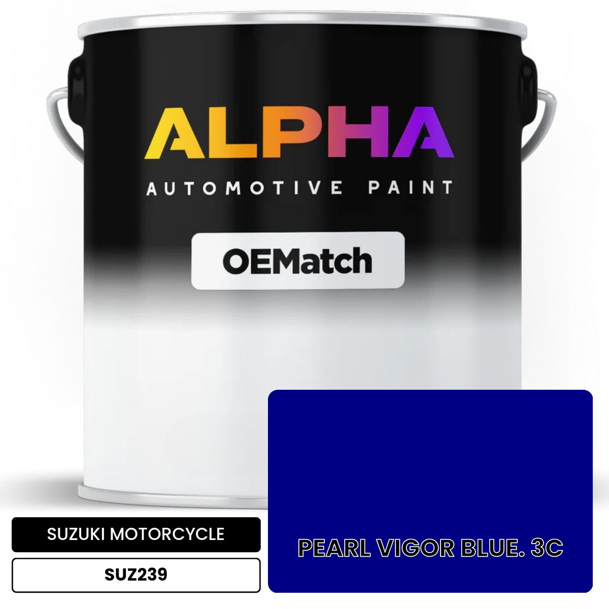 SUZUKI MOTORCYCLE PEARL VIGOR BLUE. 3C SUZ239 OEMatch Basecoat